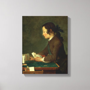 Impressão Em Tela Menino que constrói um castelo dos cartões (óle