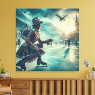 Impressão Em Tela Mensageiro de Inverno Fantasia Steampunk Vitoriana