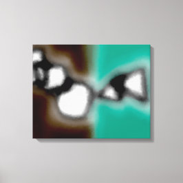 Impressão Em Tela Mensagem em uma garrafa: Abstrato Brown, Teal, B &