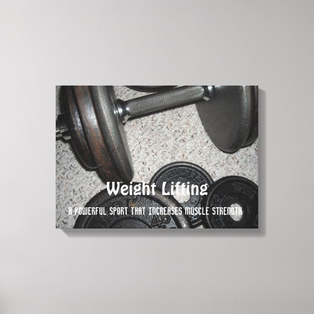 Impressão Em Tela Mensagem Motivacional de Levantamento de Peso (Frente)