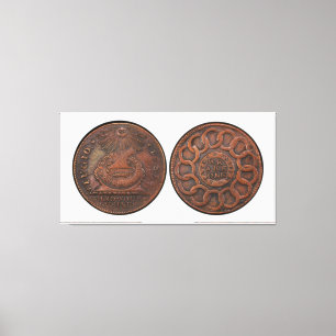 Impressão Em Tela Mente do centavo de Fugio suas parte dianteira e