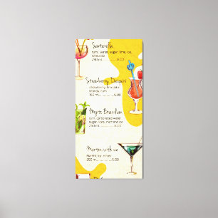 Impressão Em Tela Menu Bebidas