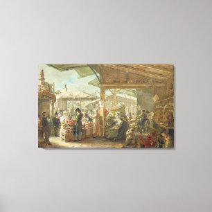 Impressão Em Tela Mercado velho do jardim de Covent, 1825