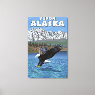 Impressão Em Tela Mergulho da águia americana - Yukon, Alaska