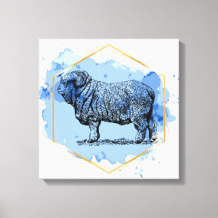 Impressão Em Tela Merino Ram