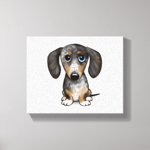 Impressão Em Tela Merle Dapple Dachshund Cute Wiener