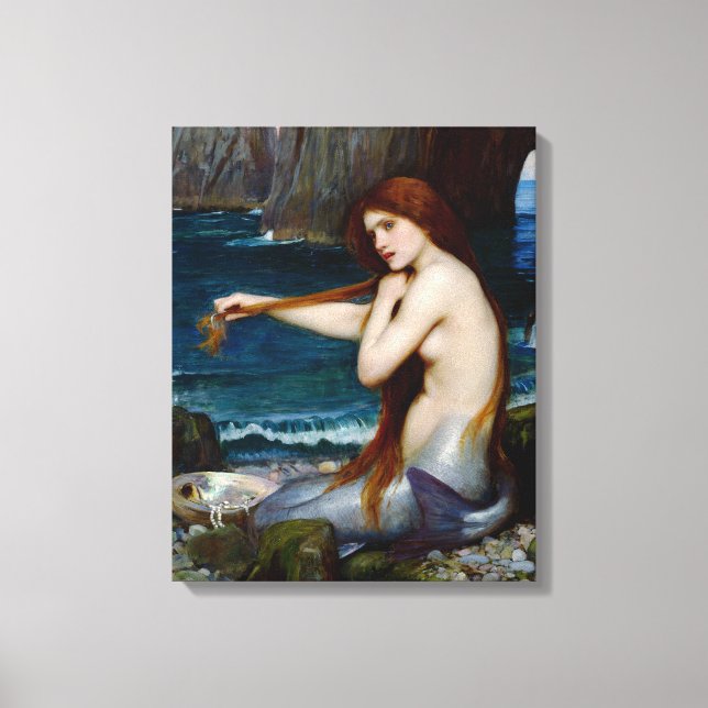 Impressão Em Tela Mermaid John William Waterhouse Painting (Frente)