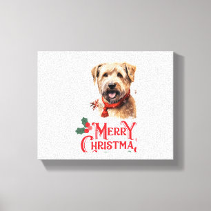 Impressão Em Tela Merry Christmas Staffordshire Bull Terrier