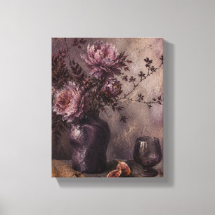 Impressão Em Tela Mesa Mauve às Cinco – Natureza-Morta Floral
