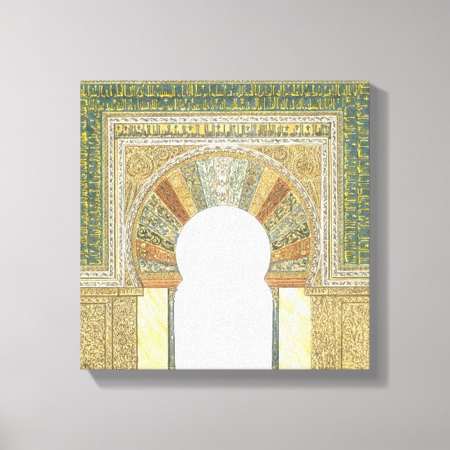 Impressão Em Tela Mesquita da Espanha de Córdova. Mihrab (Frente)