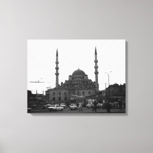Impressão Em Tela Mesquita Yeni Camii em Istambul na Turquia antiga