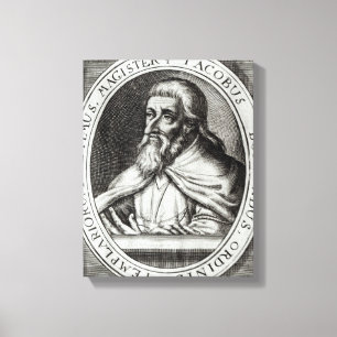 Impressão Em Tela Mestre de Jacques de Molay dos cavaleiros Templars