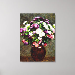 Impressão Em Tela Mestres em uma pintura de Vase - Henri Fantin-Lato