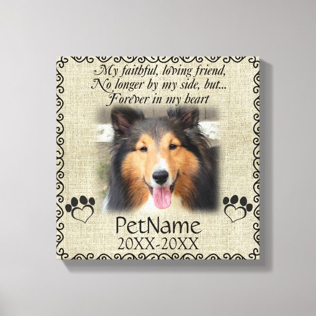 Impressão Em Tela Meu Amigo Fiel Simpatia de Pet Personalizada Burla (Frente)