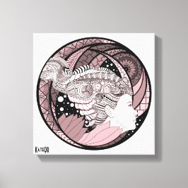 Impressão Em Tela Meus pensamentos. Gráficos abstrato art.