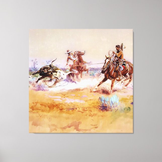 Impressão Em Tela México - Arte Ocidental por Charles M Russell (Frente)