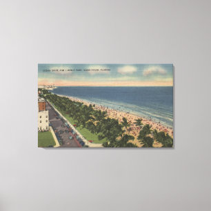 Impressão Em Tela Miami, FL - movimentação do oceano e parque de