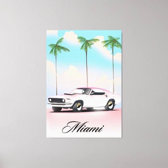 Impressão Em Tela Miami Pink Sunset (Frente)