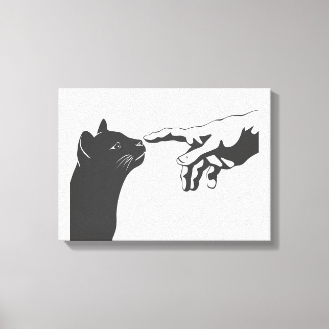 Impressão Em Tela Michelangelo Cat - Escolha a cor de fundo (Frente)