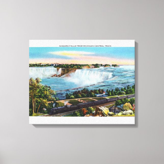 Impressão Em Tela Michigan Central Train View of Niagara Falls (Frente)
