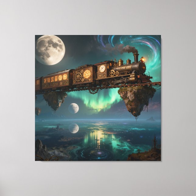 Impressão Em Tela Midnight Express Through the Celestial Realms (Frente)