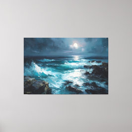 Impressão Em Tela Midnight Serenade: Lunar Tide