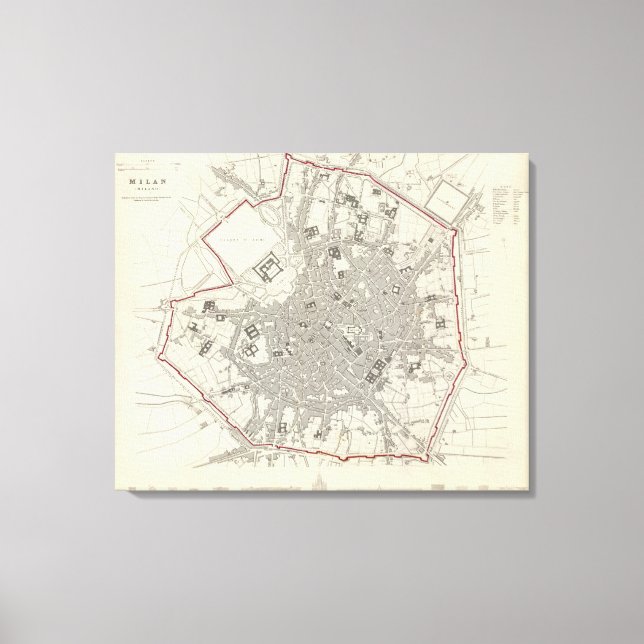 Impressão Em Tela Milão Milano (Frente)