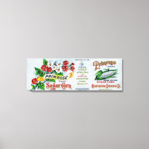Impressão Em Tela Milho de açúcar LabelHoopeston da prímula, IL