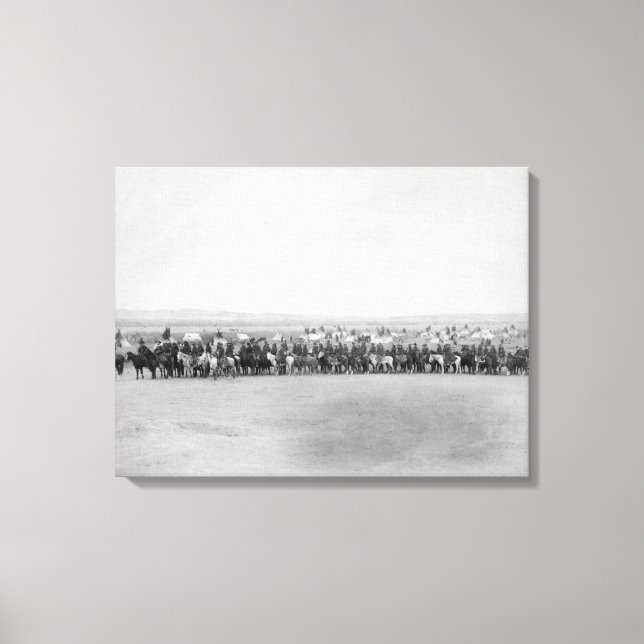 Impressão Em Tela Militares com 70 escuteiros índios Lakota (Frente)