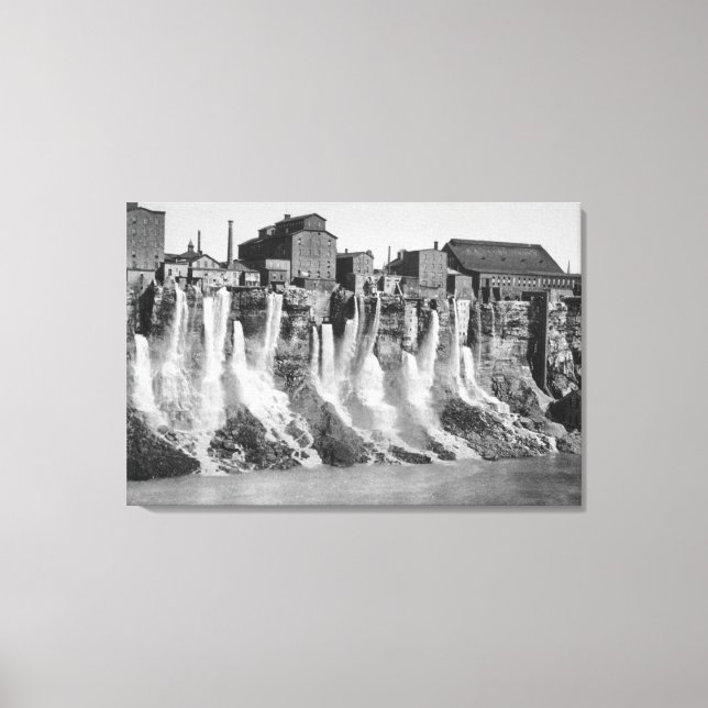 Impressão Em Tela Mills no lado americano das quedas de Niágara (Frente)