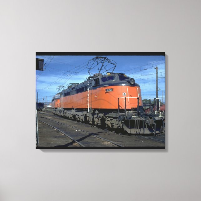 Impressão Em Tela Milwaukee Road boxcab, elétrico #E34A_Trains (Frente)
