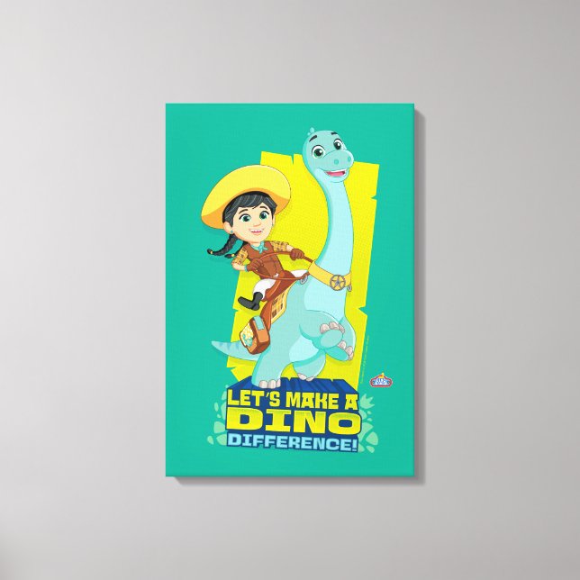 Impressão Em Tela Min & Clover | Fazer a Diferença de Dino (Frente)