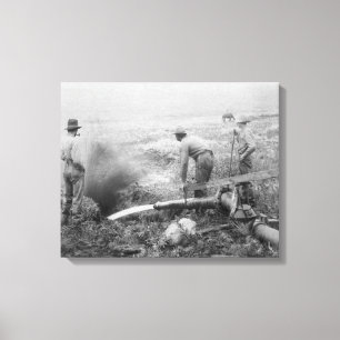 Impressão Em Tela Mineração Dourado hidráulica na fotografia de