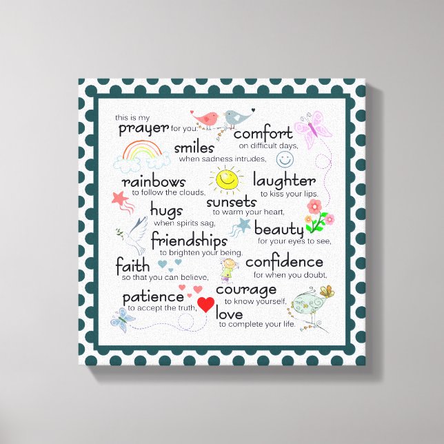 Impressão Em Tela Minha Oração Por Você (Frente)