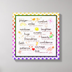 Impressão Em Tela Minha Oração Por Você Poema