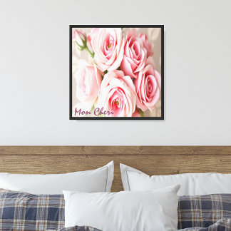 Impressão Em Tela Minha Querida Rosas Rosa