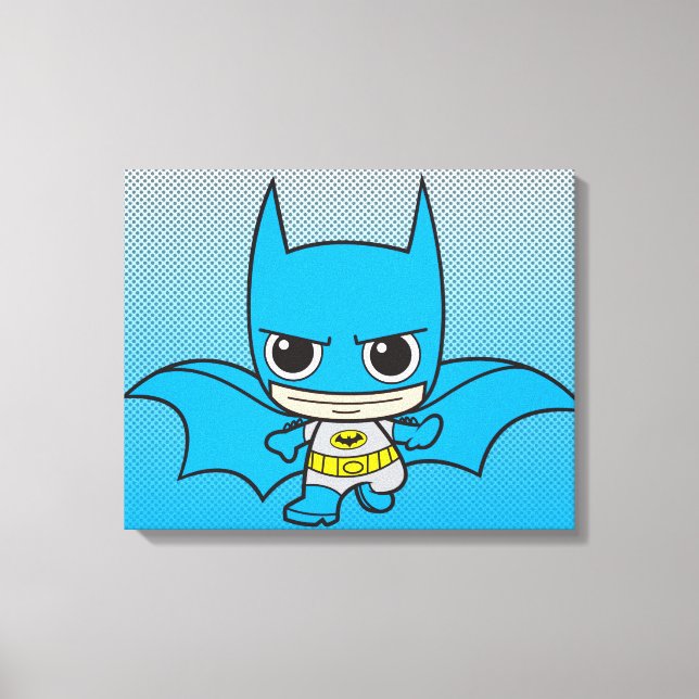 Impressão Em Tela Mini Batman em Execução (Frente)