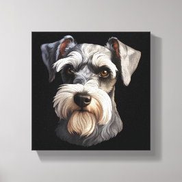 Impressão Em Tela Miniatura Schnauzer