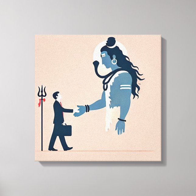 Impressão Em Tela minimalism image of an ordinary person greeting go (Frente)