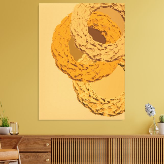 Impressão Em Tela Minimalist Abstract Painting – Geometric Wall Art (Insitu(Sala de estar))