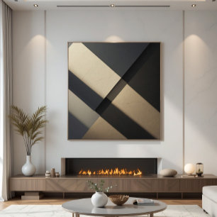 Impressão Em Tela Minimalista Abstrato Arquitetônico em Concreto