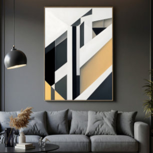 Impressão Em Tela Minimalista Geométrico Abstrato