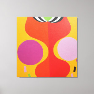 Impressão em Tela Minimalista Laranja e Amarelo