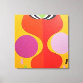 Impressão em Tela Minimalista Laranja e Amarelo