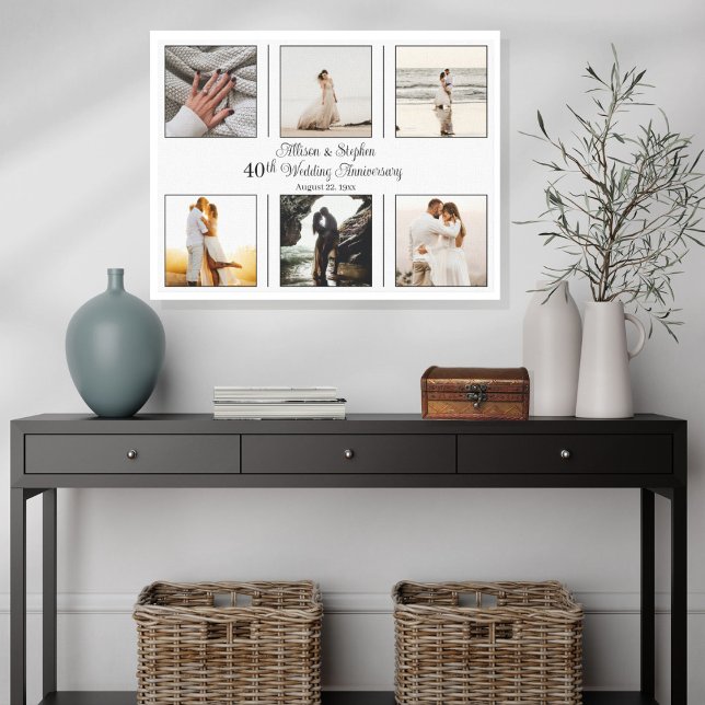 Impressão Em Tela Mínimo 6 Foto 40º Aniversário de Casamento (Criador carregado)