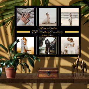 Impressão Em Tela Mínimo 6 Foto 75 Aniversário de Casamento