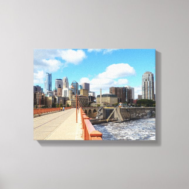 Impressão Em Tela Minneapolis Minnesota (Frente)