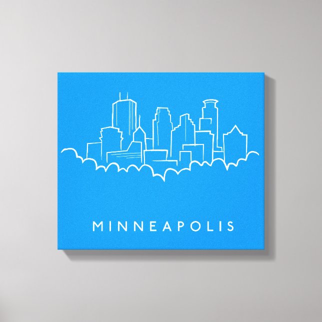 Impressão Em Tela Minneapolis, Minnesota Skyline (Frente)