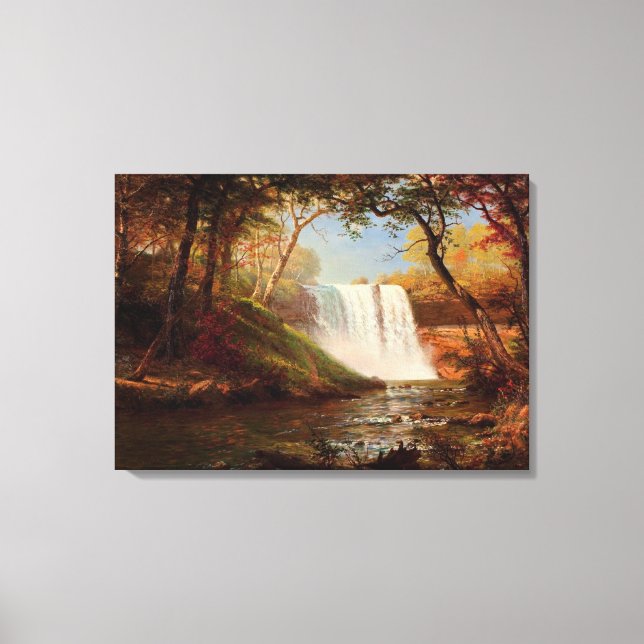 Impressão Em Tela Minnehaha Falls, belas artes por Albert Bierstadt (Frente)