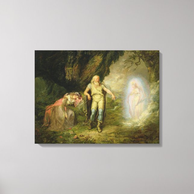 Impressão Em Tela Miranda, Prospero e Ariel, de "O Tempest", por (Frente)